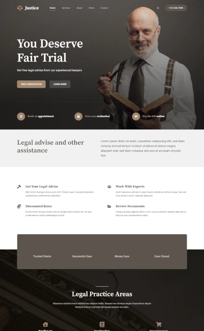 sample website lawyer