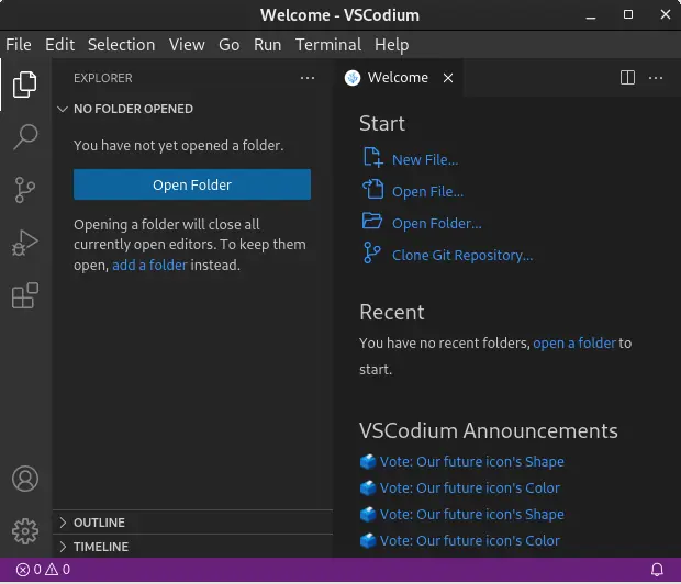 VSCodium best free code editor for web design