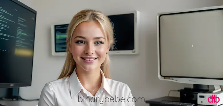 Original image of a female office worker before face swap